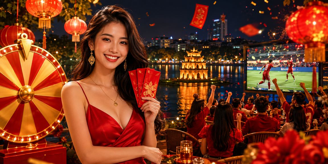 Người chơi tại Hà Nội dừng lại nghỉ ngơi giữa buổi chơi game, ngắm đèn lồng lễ hội